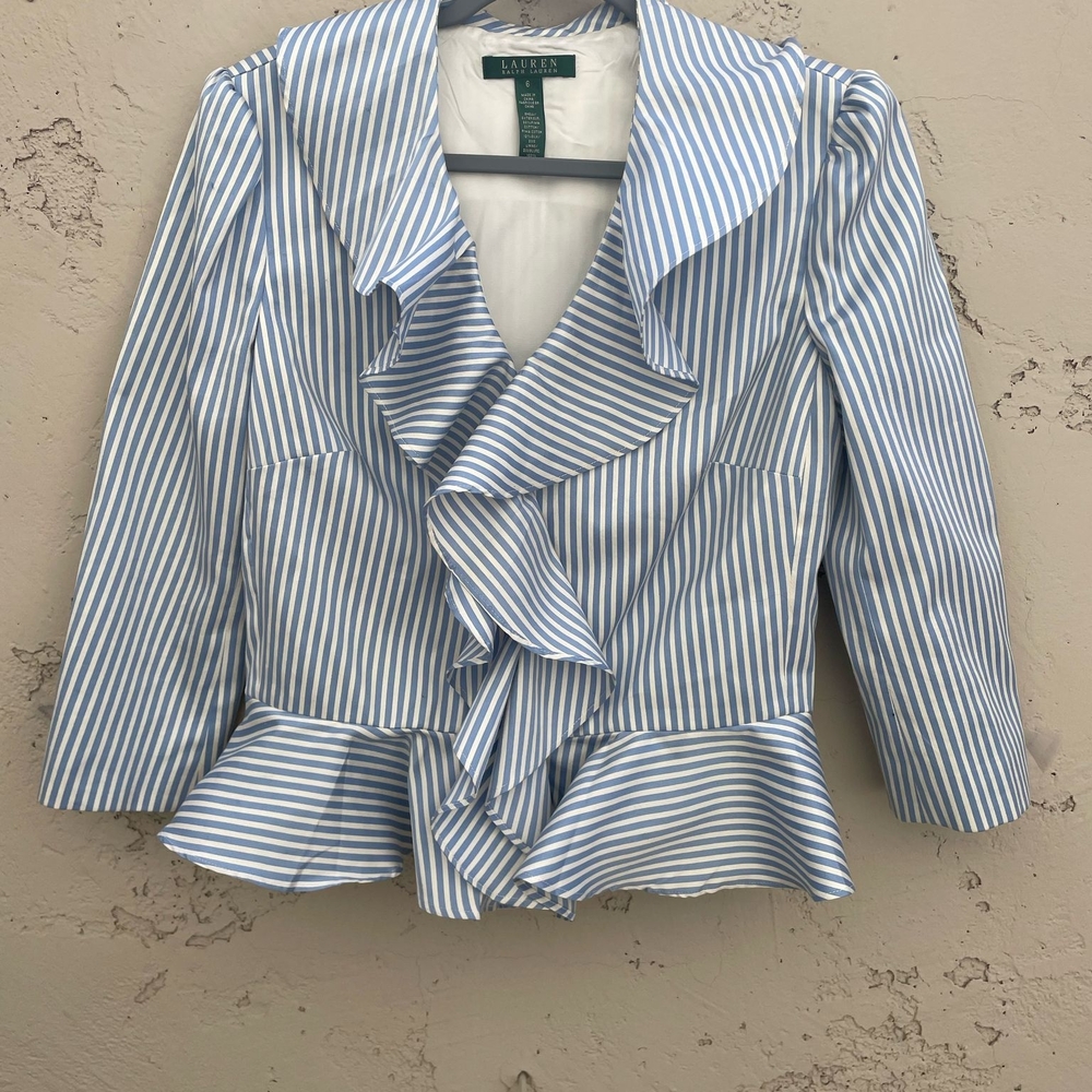 Ralph Lauren Blue Striped Blazer